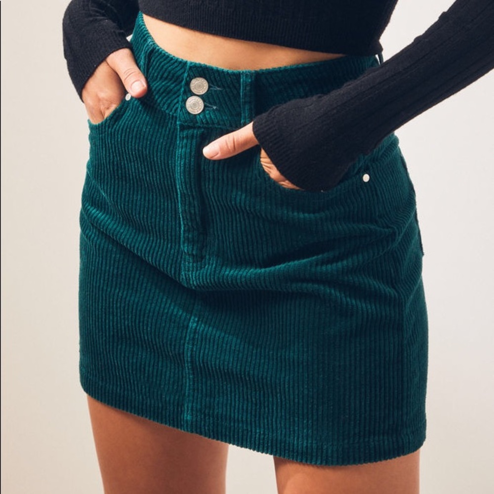 NWT Green corduroy skirt